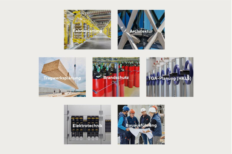 Hinterschwepfinger Fachbereiche: Fabrikplanung, Architektur, Tragwerksplanung, Brandschutz, TGA-Planung (HKLS), Elektrotechnik, Bauausf&uuml;hrung