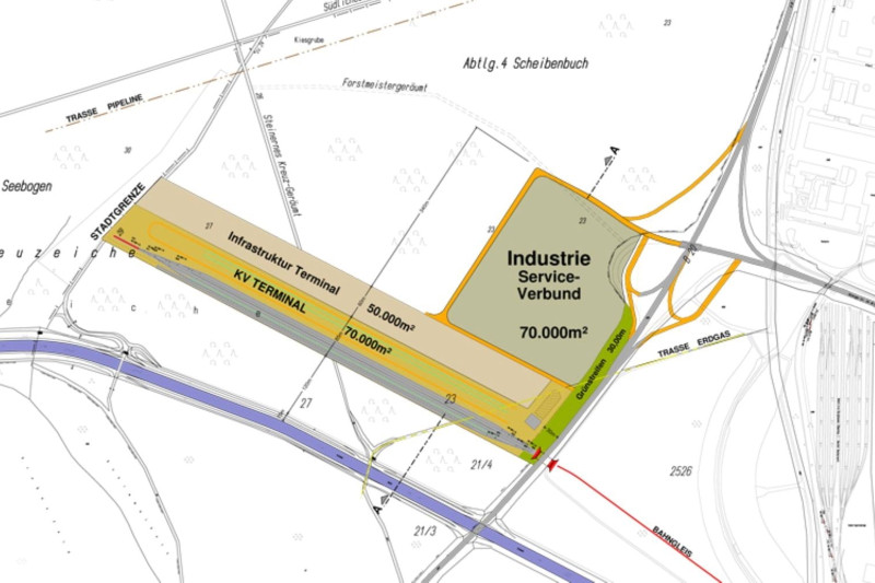 G&uuml;terterminal Burghausen &Uuml;bersichtsplan
